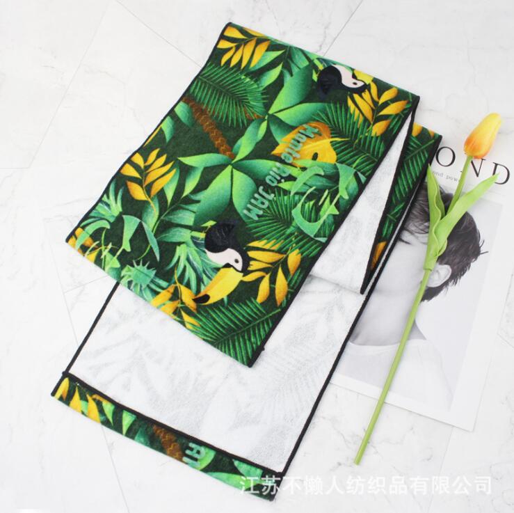 鹤壁毛巾工厂加工定制出口棉质数码印花运动巾